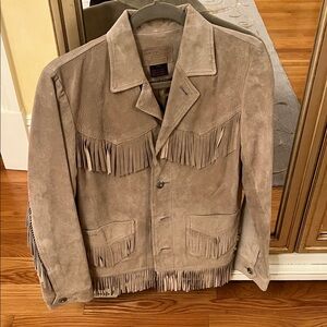 Ralph Lauren Beige Suede Fringe Jacket